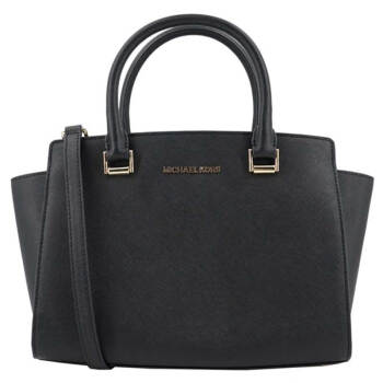 MICHAEL KORS 迈克·科尔斯 MK女包 SELMA系列牛皮革黑色单肩手提包 35H8GLMS2L BLACK