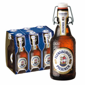 弗林博格（原弗伦斯堡）Flensburger 比尔森啤酒330ml*6瓶装 德国原装进口 *2件,降价幅度11.2%