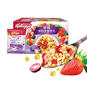 家乐氏草莓缤纷水果麦片490g代餐营养早餐冲饮谷物麦片含水果燕麦片即食早餐食品,降价幅度32.4%