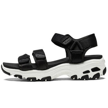 斯凯奇 SKECHERS 女子休闲凉鞋 运动沙滩鞋 31514/BLK 黑色/白 36码 US6码,降价幅度51.1%