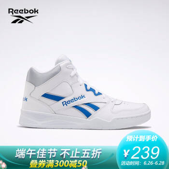 Reebok锐步男女复古篮球鞋 ROYAL BB4500 情侣款高帮休闲鞋EF7825 EF7825_白色/蓝色/灰色 40.5