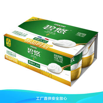 达能 碧悠 醇品时刻 原味 风味发酵乳 125g×6 *3件