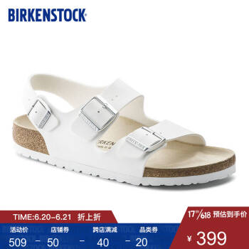 BIRKENSTOCK软木凉鞋男女款双扣凉鞋进口凉鞋Milano系列 女款白色34733 39