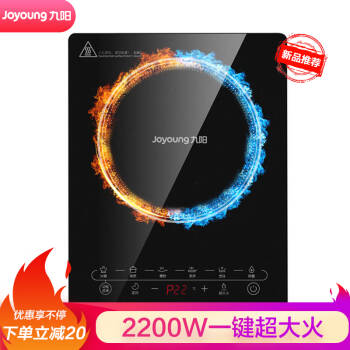 九阳(Joyoung)电磁炉 家用火锅炉 大功率 一键爆炒2200W 九档火力 定时 除菌C21S-C2130