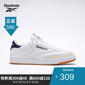 Reebok锐步 运动经典CLUB C 85 MU男子低帮休闲鞋FW7741 FW7741_白色/藏青色 40.5