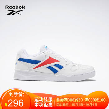 Reebok锐步 运动经典REEBOK ROYAL BB4500 LOW2男女中帮休闲鞋 FV0280_白色/蓝色 37.5,降价幅度34.1%