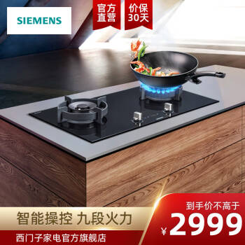 西门子（SIEMENS） 嵌入式燃气灶 全铜炉头 钢化玻璃 ER8PM231MP,降价幅度25%