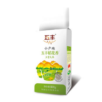 华润 五丰小产地五常稻花香米东北大米500g *2件,降价幅度16.3%