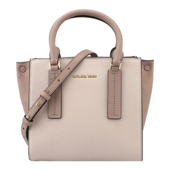 MICHAEL KORS 迈克·科尔斯 MK女包 ALESSA系列粉色皮质女士手提单肩斜挎包 30S9G0AM6T SFTPINK/FAWN