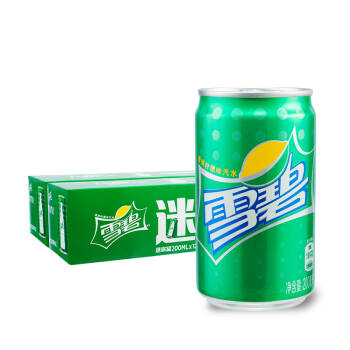 雪碧 Sprite 柠檬味 汽水 碳酸饮料 200ml*24罐 整箱装 迷你摩登罐 可口可乐公司出品 *2件,降价幅度5.6%