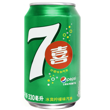 七喜7up 柠檬味 汽水碳酸饮料 330ml*15罐 整箱装 百事可乐公司出品