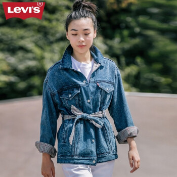 Levi's李维斯精选街拍系列女士双面穿夹克外套84684-0000Levis 牛仔色/格纹 XS,降价幅度30%