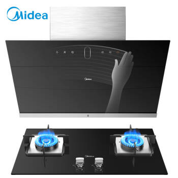 美的（Midea）J21+Q216B-T油烟机 侧吸抽油烟机 烟灶套装 家用吸油烟机 煤气灶 4.2KW燃气灶,降价幅度12.9%