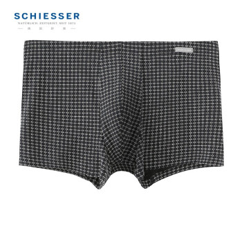 SCHIESSER舒雅男士内裤男中腰棉质19新品平角裤 E9/16100T 7900黑色 XXL *2件