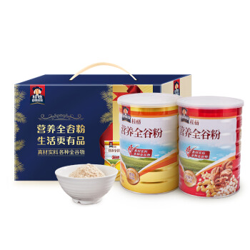 中国台湾进口 桂格(QUAKER) 养生全谷粉礼盒  燕麦片粉 全谷 五谷粉 早餐 代餐 1200g/盒 *2件,降价幅度0.7%