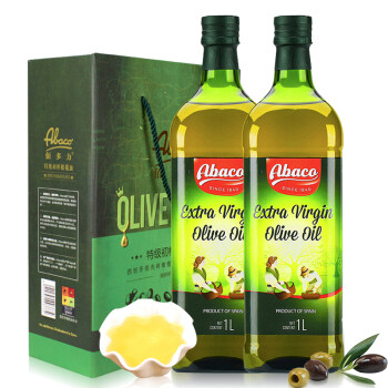 佰多力（Abaco）特级初榨橄榄油 1L*2礼盒装 食用油 西班牙原装进口