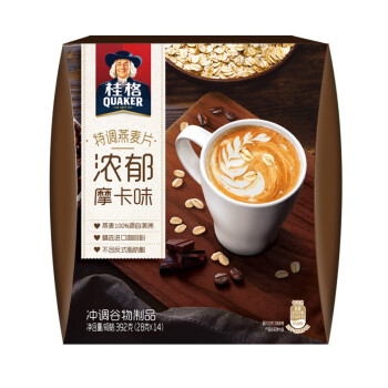 桂格 QUAKER 特调燕麦片浓郁摩卡味 392g 内含14小包 *2个