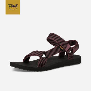 Teva/太哇女凉鞋经典Original Universal时尚百搭印花绑带 糖果条纹葡萄紫 36,降价幅度20.1%