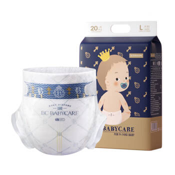 babycare 皇室弱酸纸尿裤 L20片 (9-14kg) 大号婴儿尿不湿 弱酸亲肤 3D丝柔 *4件