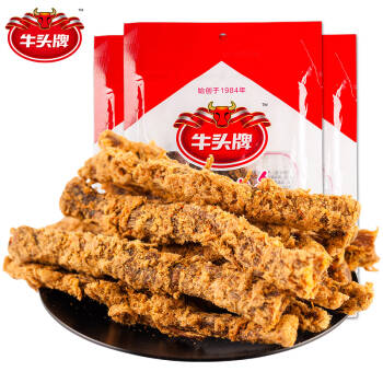 牛头牌拉毛牛肉条92g*3 五香味麻辣味贵州年货特产休闲零食小吃 五香味 *3件