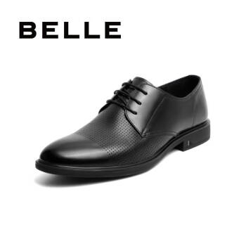 BELLE/百丽正装鞋男2020夏新商场同款商务皮鞋6WJ01BM0 黑色 42