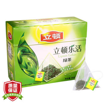 立顿Lipton  绿茶  乐活三角茶包袋泡茶叶1.5g*20 *2件