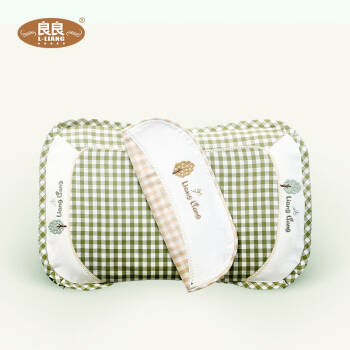 良良（Liangliang）婴儿枕头新生宝宝福瑞枕防偏头定型枕幼儿园0-1-3-7岁护睡枕头 经典绿色