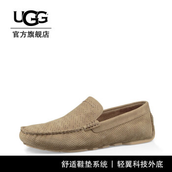 UGG 2018早春新款男士单鞋开车鞋系列条纹透气款休闲鞋 1014642_A ALP | 羚羊棕色 42,降价幅度20.1%