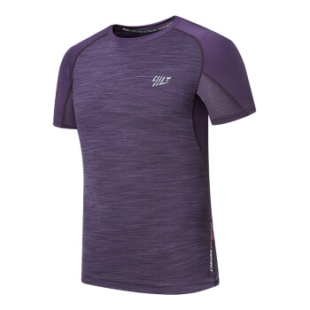 乔丹 男装圆领短袖T恤衫运动上衣 XHS1381316 龙葵紫 XL,降价幅度43%