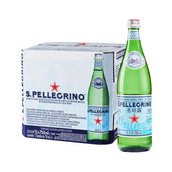 意大利原装进口 圣培露（S.PELLEGRINO）充气天然矿泉水750ml*12瓶整箱 *2件,降价幅度5.6%