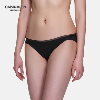 CK UNDERWEAR/ 年中促 女士蕾丝性感内裤 QF1916AD 001-黑色 XS,降价幅度28.6%