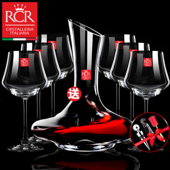 RCR意大利进口无铅水晶高脚杯红酒杯498ml*6支,降价幅度15.7%