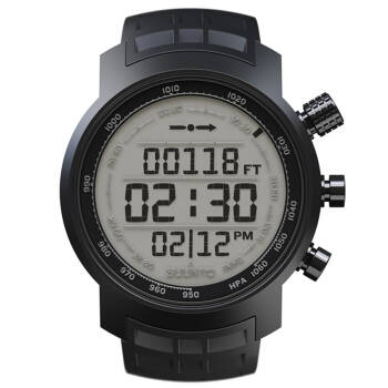 颂拓（SUUNTO）手表 高端商务户外运动登山手表元素山雄雅黑男表SS018732000,降价幅度53.8%