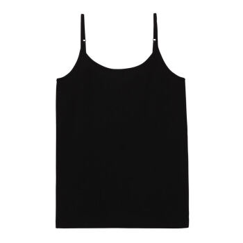 无印良品 MUJI 女式 棉弹力无袖内衣 黑色 XL,降价幅度39.7%