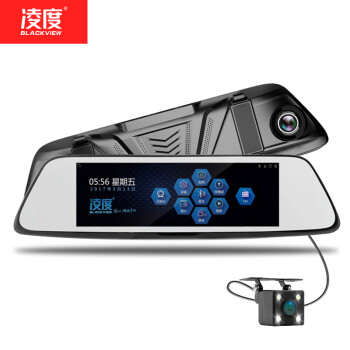 凌度（BLACKVIEW） 凌度HS710系列行车记录仪高清夜视双镜头 前后双录倒车影像一体机 触屏蓝牙通话+FM发射+倒车影像