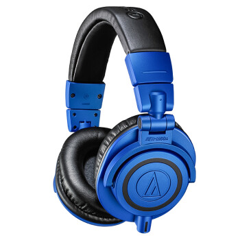 铁三角（Audio-technica）ATH-M50x BB 限量特別版头戴专业全封闭HIFI耳机 蓝黑色