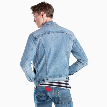 levi's李维斯男士翻领牛仔夹克外套72334-0323levis 浅牛仔色 m