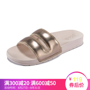 Keds旗舰店2018春夏新品女鞋平底凉鞋凉拖拖鞋懒人一脚蹬WF58226 粉红色 36,降价幅度45.8%