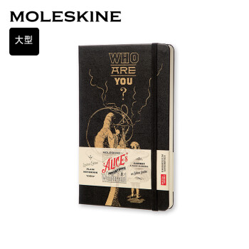 Moleskine爱丽丝限量版黑色纯白硬面大型笔记本8052204400898 黑色,降价幅度23%