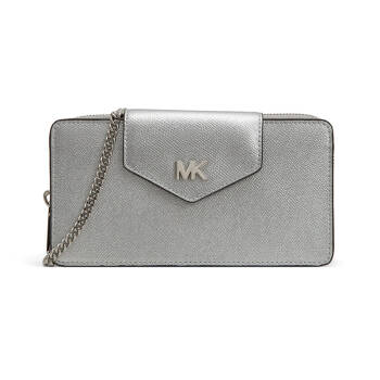 MICHAEL KORS 迈克 科尔斯 MK 女士CROSSBODIES系列银色牛皮单肩斜挎包 32S9MF5C0M SILVER