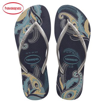 Havaianas新品2018女款细带ORGANIC黑灰色人字拖鞋哈瓦那 39/40码,降价幅度16.3%