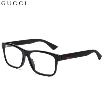 GUCCI 古驰 eyewear 光学镜架男 经典方形板材眼镜框 近视眼镜 防滑橡胶镜腿 GG0176OA-001 黑色镜框 56mm,降价幅度30%