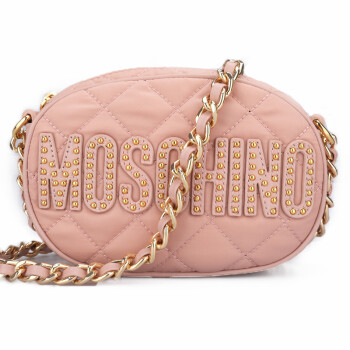 MOSCHINO 莫斯奇诺 女士粉色棉纶柳钉链条单肩包 7B7408 8203 2169,降价幅度35.3%