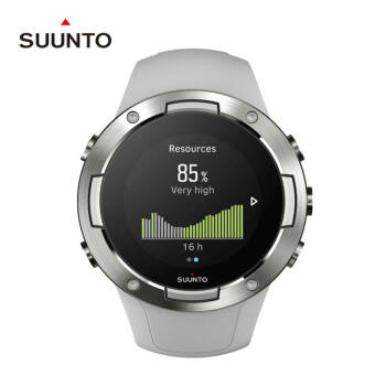 颂拓（SUUNTO）颂拓5 智能运动腕表 防水彩屏GPS导航光电手表 精钢白  SS050304000,降价幅度28.1%