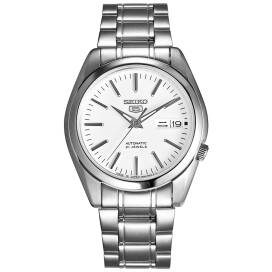 精工(seiko)手表 5号系列自动机械商务男表情侣表 男表白盘snkl41j1