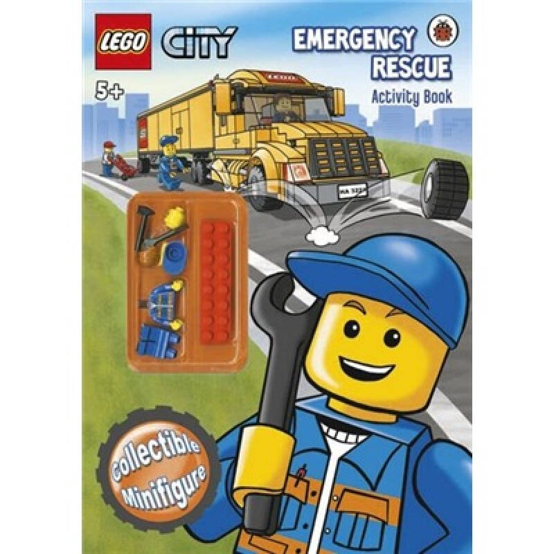 emergency rescue activity book with lego minifigure 乐高城市