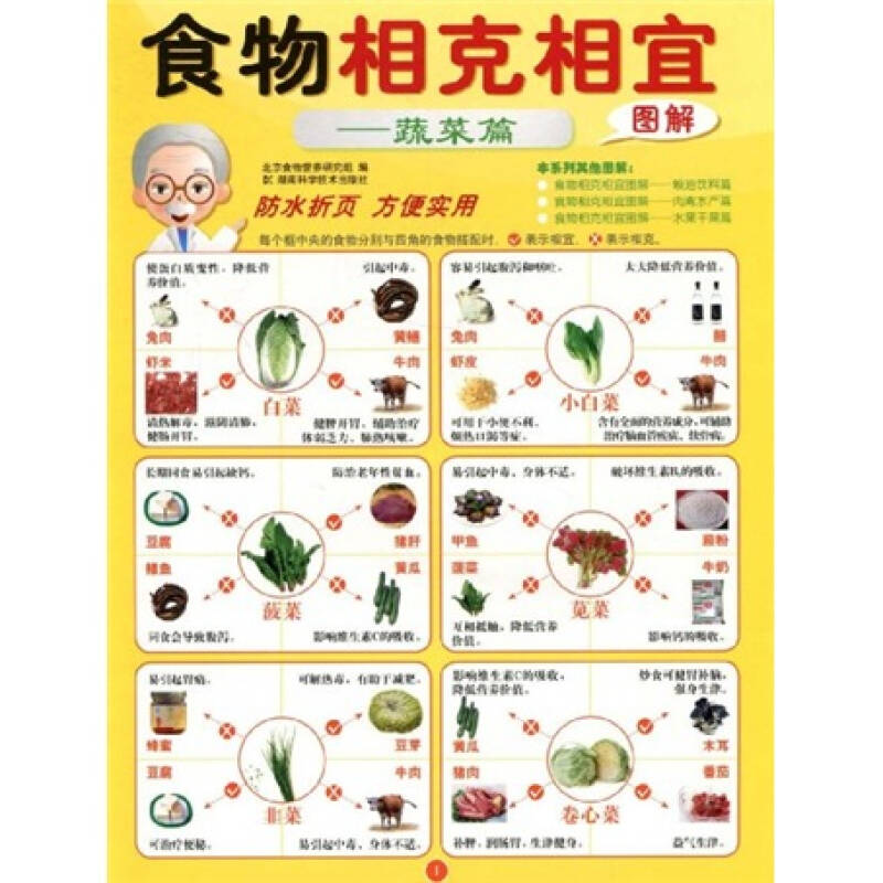 食物相克相宜图解:蔬菜篇 京东自营