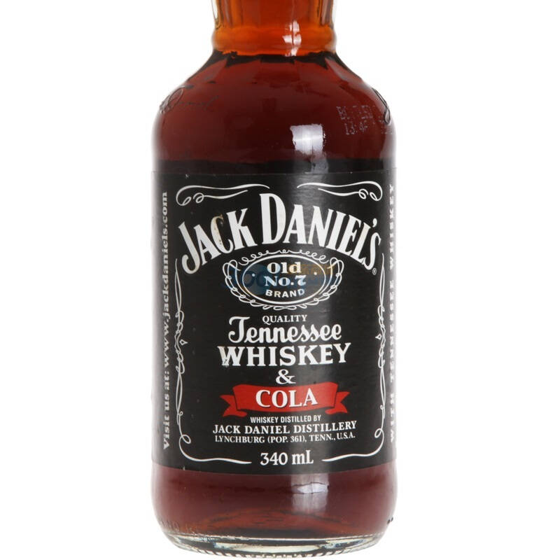 jack daniel s杰克丹尼威士忌可乐汽水酒(配制酒) 整箱装 340ml*24瓶