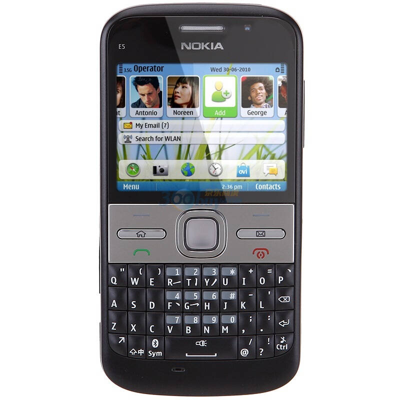 诺基亚(nokia)e5-00 3g手机(黑)wcdma/gsm 非定制机