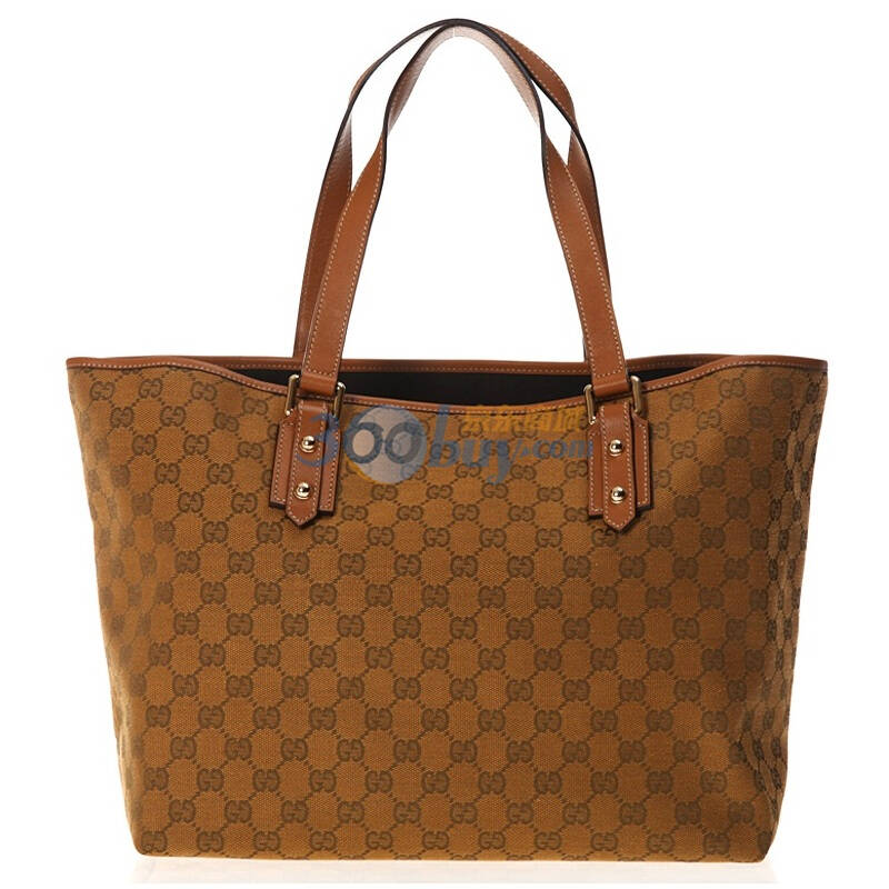 gucci 古驰 女款帆布金色手袋 257248 jn